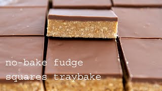 NoBake Fudge Squares Traybake  traybakes amp more [upl. by Potash]