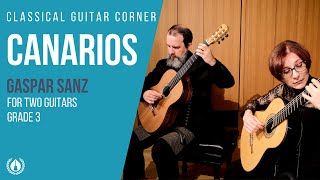 Canarios by Gaspar Sanz Arranged for Two Guitars [upl. by Kary]