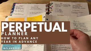 Perpetual Calendar  How to Plan Any Year In Advance  Functional Planning  Planner Foundations P1 [upl. by Ekard]