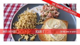 UNE SEMAINE SANS COURSES I Jour 1 I On cuisine avec ce quon a [upl. by Nannoc]