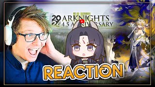 SHU TIME First Time REACTION to Arknights 45th Anniversary Livestream  Arknights Anniversary [upl. by Aderfla]