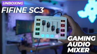 Unboxing amp Setup Fifine SC3 Gaming Mixer—RGB Voice Changer amp More [upl. by Eusadnilem182]