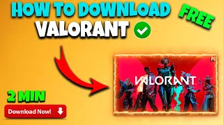 HOW TO DOWNLOAD VALORANT ON LAPTOP  HOW TO INSTALL VALORANT  DOWNLOAD VALORANT ON PC  VALORANT [upl. by Atineg]