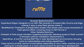 several alternatives to SWF Player for playing SWF files on PC [upl. by Cirnek538]