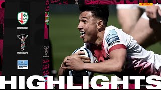 Premiership highlights  Sensational late Marcus Smith try seals Harlequins win over London Irish [upl. by Ataeb432]