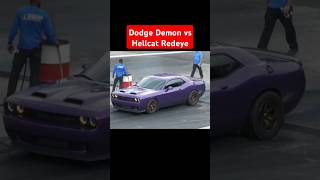 Dodge Demon vs Hellcat Redeye shorts racing dragrace hellcat demon viral [upl. by Tearle277]