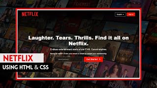 How to Make Responsive Netflix Website Clone Using HTML amp CSS  Netflix Clone Using HTML CSS🚀 [upl. by Hornstein]