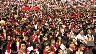 Hundreds of proPalestinian protesters walk out of Stanford University commencement ceremony [upl. by Toor467]