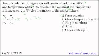 Charles Law Example Problems [upl. by Nenney984]