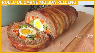 Increíble receta con Carne Molida  Rollo de Carne Molida Relleno económico y fácil de preparar [upl. by Ashmead205]