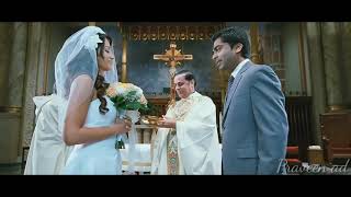 Vinnai thandi varuvaya marriage scene  hindu Christian marriage  whatsapp status [upl. by Nnayrrehs]