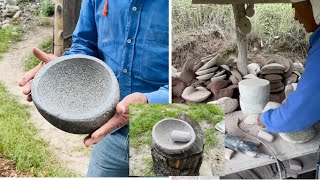 Así Se Hacen Los MOLCAJETES De Piedra De Río [upl. by Marceau]