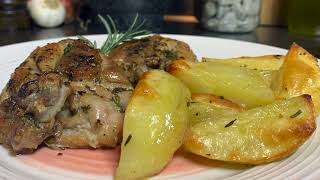 SOVRACOSCE DI POLLO CON PATATE AL FORNO  Come fare pollo e patate al forno [upl. by Ful]