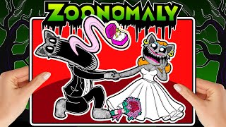 ❤️ Paper Play ❤️ Making Zoonomaly Wedding Game Book  Poppy Playtime Chapter 3  WOA Game Paper [upl. by Nyrrad]