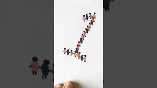 Human chain 1 art youtubeshorts kidsvideo draw diy ytshorts shorts shortvideo youtube yt [upl. by Alaet603]