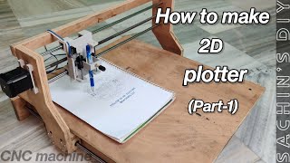 How to make 2D plotter at home  Writting machine  CNC plotter  Sachins Diy [upl. by Eilyak35]