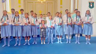 Here I Am Worship song performed by Baring School Choir at The Epiphany Church Batala 2024 [upl. by Annaiuq]