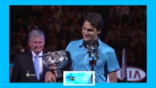 Federers speech after winning Aus Open 2010 Murray in tears [upl. by Wyne848]