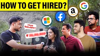 Asking Facebook Google Microsoft Engineers How To Get Hired and Their Salaries [upl. by Aima866]