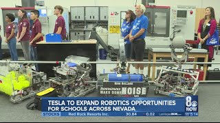 Tesla to expand robotics opportunities for Nevada schools [upl. by Assi495]