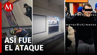 Apuñalamiento múltiple en el metro Tacubaya deja una víctima grave [upl. by Rolland]