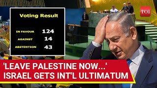 Israel Humiliated At UN 124 Countries Issue Big Ultimatum Get Out Of Palestine Without Delay [upl. by Dorry]