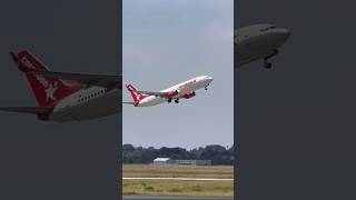 Corendon Airlines B737 🛫Takeoff shorts youtube aviation video boeing düsseldorf germany [upl. by Ashleigh]