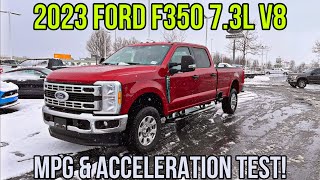 2023 Ford F350 73L V8 w 430 Rear First Drive This Is The Worst MPG You Can Expect Unloaded ❄️ [upl. by Geier179]