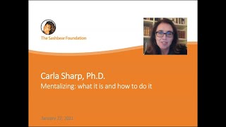 Carla Sharp PhD Mentalizing what it is and how to do it [upl. by Mattie]