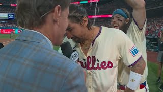 Nick Castellanos Postgame Interview after Hitting a Walk Off to Tie the Series [upl. by Spatola]