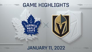 NHL Highlights  Maple Leafs vs Golden Knights  Jan 11 2022 [upl. by Kotta898]