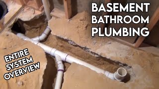 Basement Bathroom Rough In Plumbing Tour [upl. by Reginald]