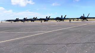 The Blue Angels Start Up At the Vero Beach Airshow [upl. by Adna894]