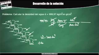 Cambio de unidades densidad de kgm3 a grcm3 [upl. by Kall]