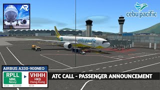 RFS  Real Flight Simulator Pro  Cebu Pacific A330  900 Neo Manila to Hong Kong HD [upl. by Lawford465]