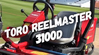 Toro Reelmaster 3100D Triple Cylinder Mower with Front Mounted Brush [upl. by Obnukotalo]