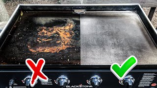 Clean your Blackstone Griddle in less than 3 minutes [upl. by Dryden]