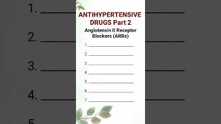 Antihypertensive Drugs Part 2 antihypertensive medicine pharmacy science educational [upl. by Ruddy]