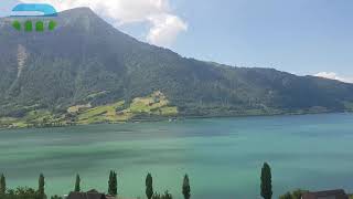 Passing beautiful Lake Zug on a Zurich to Milano EC train [upl. by Neitsirhc403]