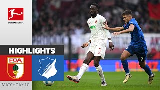 Shared Points In Augsburg  FC Augsburg  TSG Hoffenheim 00  Highlights  MD 10 – Bundesliga 2425 [upl. by Levan]