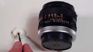 How to repaint Lens Markings  Lettering on Vintage Manual Camera Lenses [upl. by Quartana664]