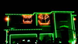 Party Rock Anthem Light Show House Halloween Night [upl. by Gildus]