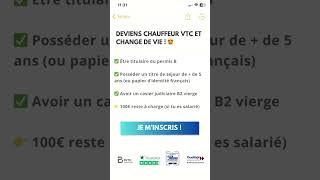 7 jours de formation pour devenir chauffeur VTC nattendez plus Rejoigneznous dès aujourdhui [upl. by Ettevi]