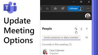 How to update Meeting Options in Microsoft Teams meetings directly from the participants panel [upl. by Iver]