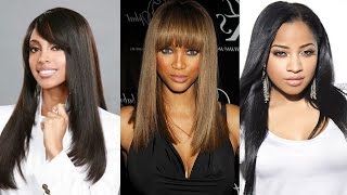 25 Best Long Straight Hairstyles for Black Women [upl. by Enitsuga200]