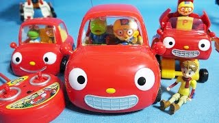 뽀로로 뽀롱뽀롱뽀로로 무선자동차 뚜뚜와 또봇 두리 장난감 unboxing Pororo Tutu car toys [upl. by Aisan]