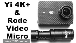 Yi 4K Plus amp Rode VideoMicro external mic  audio test with a passive attenuation microphone cable [upl. by Heimlich320]