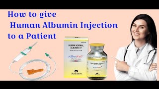 How to give Human Albumin Injection to a Patient doctor shorts viral [upl. by Farika]