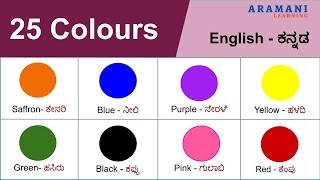 Colours Name with Kannada Meaning  ಬಣ್ಣಗಳು  English to Kannada with Pronunciation [upl. by Mosenthal975]