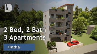 40X60 Plot House Tour The 2 BHK Apartment of Your Dreams [upl. by Adlihtam]